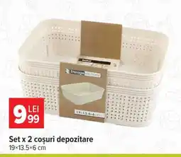 Carrefour Set x 2 coșuri depozitare Ofertă
