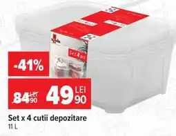 Carrefour Set x 4 cutii depozitare Ofertă