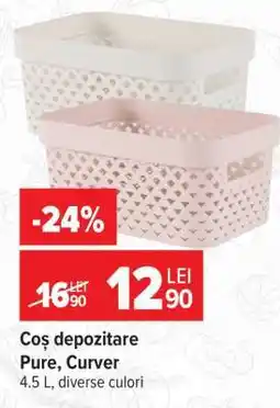 Carrefour Coș depozitare Pure, Curver Ofertă