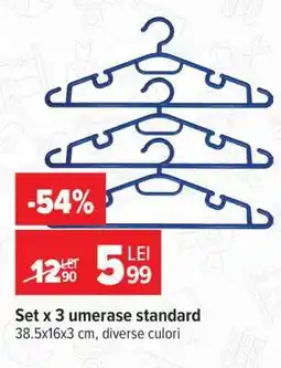 Carrefour Set x 3 umerașe standard Ofertă