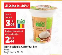 Carrefour Iaurt ecologic Carrefour Bio Ofertă