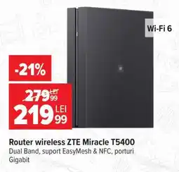 Carrefour Router wireless ZTE Miracle T5400 Ofertă