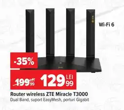 Carrefour Router wireless ZTE Miracle T3000 Ofertă