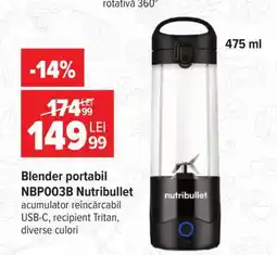 Carrefour Blender portabil NBP003B Nutribullet Ofertă
