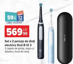 Carrefour Set x 2 periuțe de dinți electrice Oral-B iO 3 Ofertă