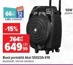Carrefour Boxă portabilă Akai SSO23A-X10 Ofertă