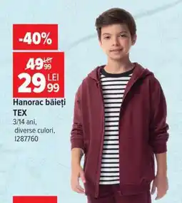 Carrefour Hanorac băieți, TEX Ofertă