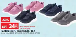 Carrefour Pantofi sport, copii/adulți, TEX Ofertă