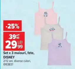 Carrefour Set x 3 maiouri, fete, DISNEY Ofertă