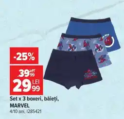 Carrefour Set x 3 boxeri, băieți, MARVEL Ofertă