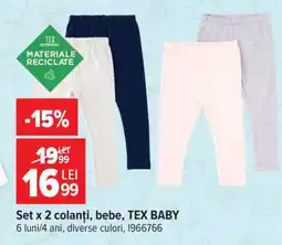 Carrefour Set x 2 colanți, bebe, TEX BABY Ofertă