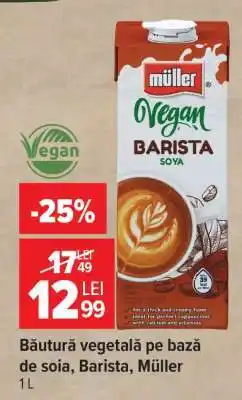 Carrefour Băutură vegetală pe bază de soia, Barista, Müller Ofertă