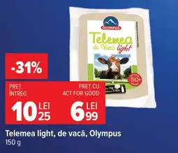 Carrefour Telemea light de vacă Olympus Ofertă