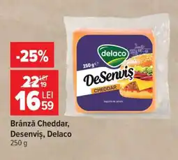 Carrefour Brânză Cheddar DeSenviș Delaco Ofertă