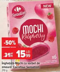 Carrefour Înghețată Mochi cu sorbet de zmeură, Carrefour Sensation Ofertă