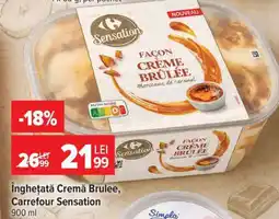 Carrefour Înghețată Cremă Brulee, Carrefour Sensation Ofertă