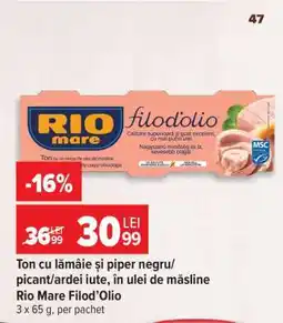 Carrefour Rio Mare Filod’Olio Ofertă