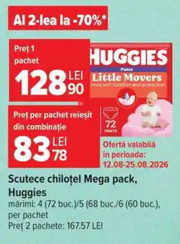 Carrefour Scutece chiloțel Mega pack, Huggies Ofertă