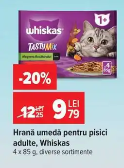 Carrefour Hrană umedă pentru pisici adulte, Whiskas Ofertă