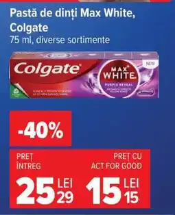 Carrefour Pastă de dinți Max White Colgate Ofertă