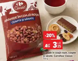 Carrefour Arahide în coajă roșie, coapte și sărate Carrefour Classic Ofertă