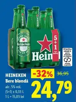 Lidl HEINEKEN Bere blondă Ofertă