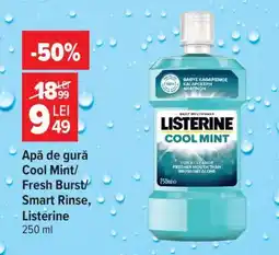 Carrefour Apă de gură Cool Mint/ Fresh Burst/ Smart Rinse, Listerine Ofertă