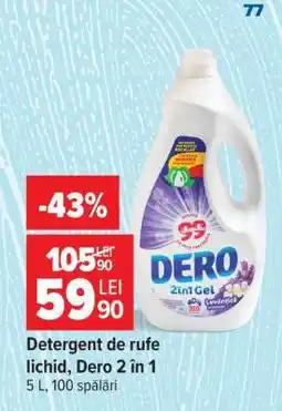 Carrefour Detergent de rufe lichid Dero 2 in 1 Ofertă