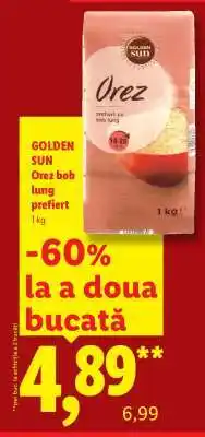 Lidl GOLDEN SUN Orez bob lung prefiert 1 kg Ofertă