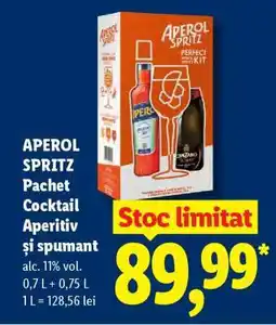 Lidl APEROL SPRITZ Pachet Cocktail Aperitiv și spumant Ofertă