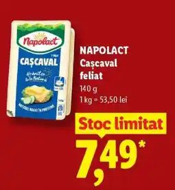 Lidl NAPOLACT Cașcaval feliat Ofertă