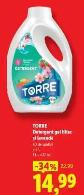 Lidl TORRE Detergent gel liliac și lavandă Ofertă