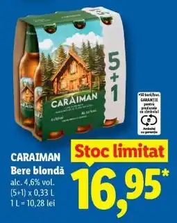 Lidl CARAIMAN Bere blondă Ofertă