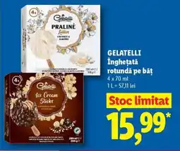 Lidl GELATELLI Înghețată rotundă pe băț Ofertă