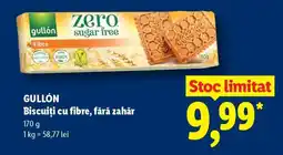 Lidl GULLÓN Biscuiți cu fibre, fără zahăr Ofertă