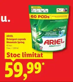 Lidl ARIEL Detergent capsule Mountain Spring Ofertă