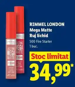 Lidl RIMMEL LONDON Mega Matte Ruj lichid Ofertă