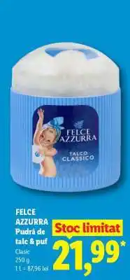 Lidl FELCE AZZURRA Pudră de talc & puf Ofertă
