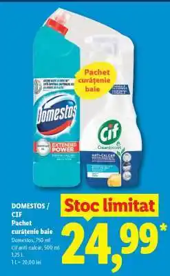 Lidl Domestos&Cif Pachet curățenie baie Ofertă