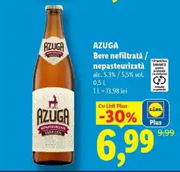 Lidl AZUGA Bere nefiltrată/nepasteurizată Ofertă