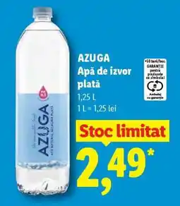 Lidl AZUGA Apă de izvor plată Ofertă