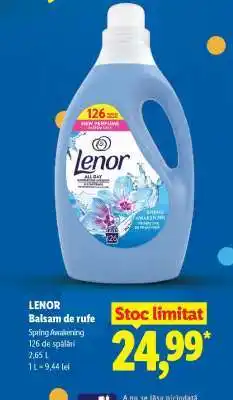 Lidl Lenor Balsam de rufe Ofertă