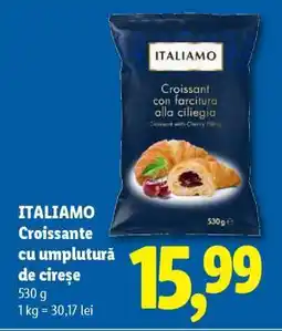 Lidl ITALIAMO Croissante cu umplutură de cireșe Ofertă
