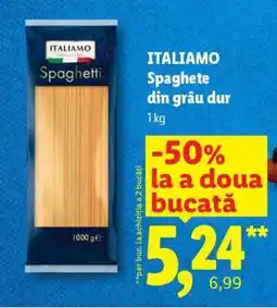 Lidl ITALIAMO Spaghete din grâu dur Ofertă