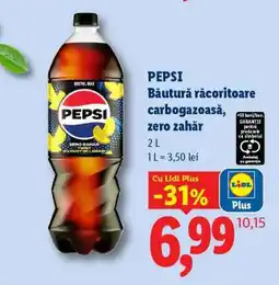 Lidl Pepsi Băutură Răcoritoare Carbogazoasă/Zero Zahăr Ofertă