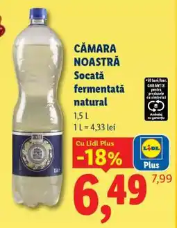 Lidl CĂMARA NOASTRĂ Socată fermentată natural Ofertă