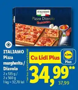Lidl Italiamo Pizza Margherita / Diavolo Ofertă