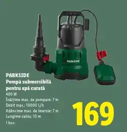 Lidl PARKSIDE Pompă submersibilă pentru apă curată Ofertă