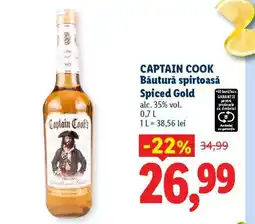 Lidl CAPTAIN COOK Băutură spirtoasă Spiced Gold Ofertă