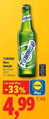 Lidl TUBORG Bere blondă Ofertă
